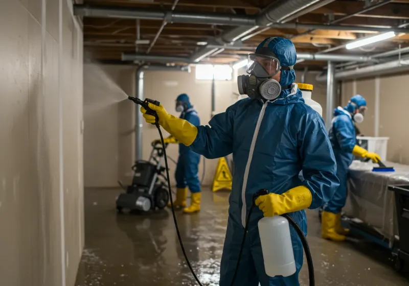 Basement Sanitization and Antimicrobial Treatment process in Bel Air South, MD