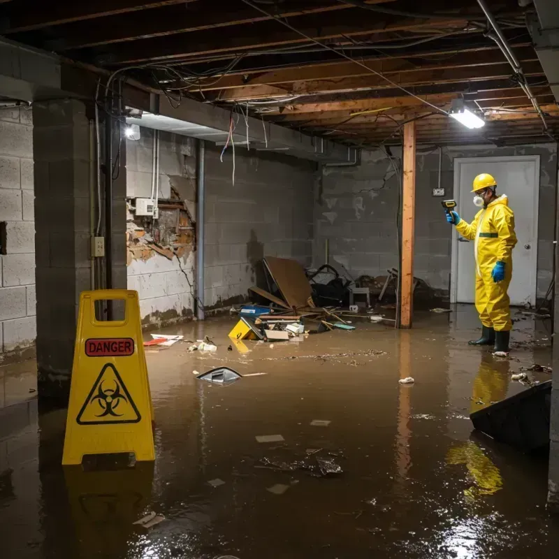 Flooded Basement Electrical Hazard in Bel Air South, MD Property