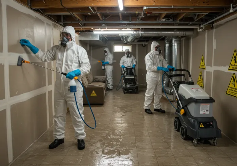 Basement Moisture Removal and Structural Drying process in Bel Air South, MD